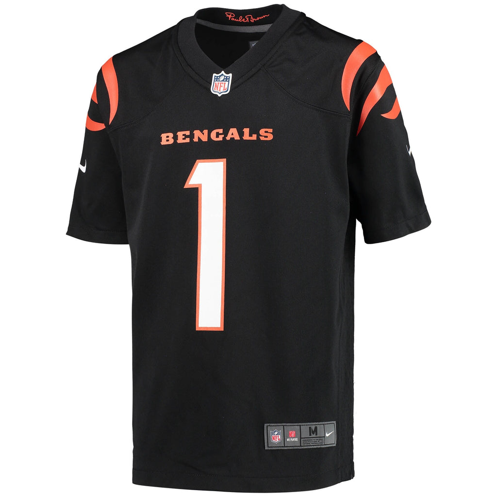 Youth Cincinnati Bengals Ja'Marr Chase Nike Black Game Jersey